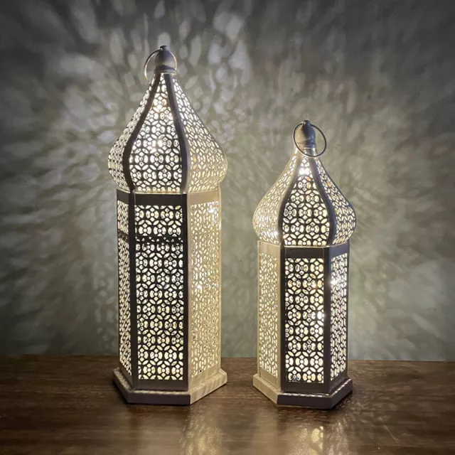 Eid Mubarak Lantern Light Hollow Out LED Light Home Decoration For Ramadan Par g