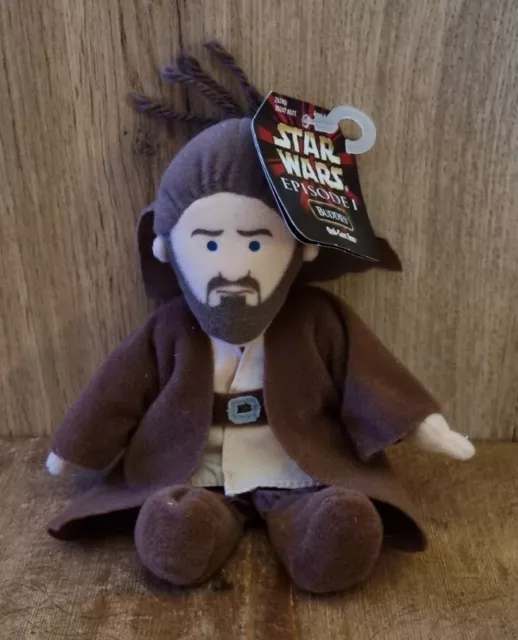 Qui-Gon Jinn Plush Star Wars Episode 1 Phantom Menace Buddies 7" Soft Toy Tagged