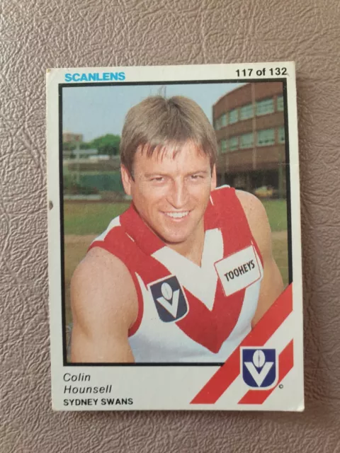Scanlens Vfl 1984 Colin Hounsell Sydney Swans #117