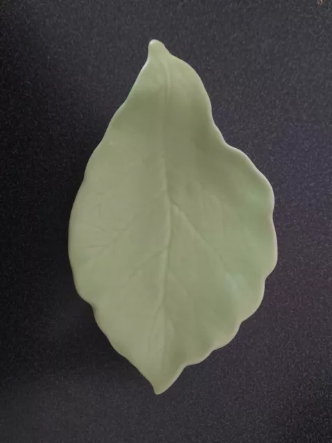 Vintage Royal Winton Green Leaf Shape Plate/Trinket Dish Made In England