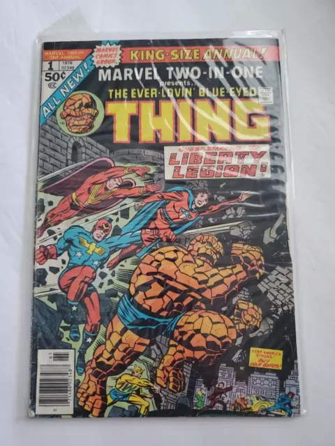 Marvel Two in One King Sized Annual Comic #1 1976 Comic The Thing