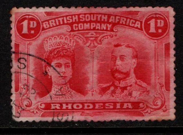 Rhodesia British South Africa Company 1910 1913 1d perf 14 SG125 Used