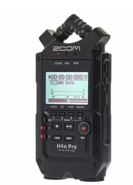 ZOOM H4n Pro Handy Recorder BLK All Black Edition 4-Track MTR
