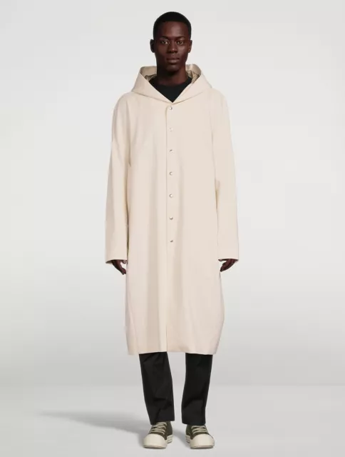 Bnwt Ss22 Rick Owens  Fogachine  Peter Snap Button Coat 50