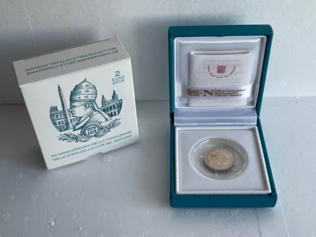 Vaticano - 2 euro proof 2019 - 90° anniversario fondazione Stato Vaticano