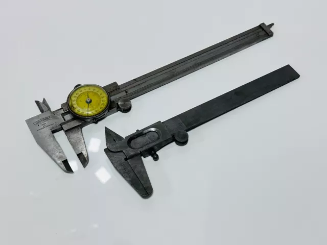 2pc GERMANY Calipers Craftsman 40164 Dial Caliper &  STEELCRAFT Vernier Calipers