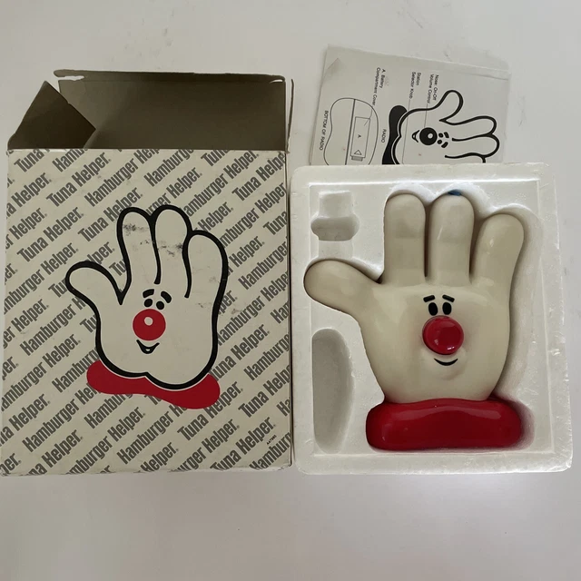 GENERAL MILLS HAMBURGER HELPER Helping Hand Alarm Clock Vintage NOS £43