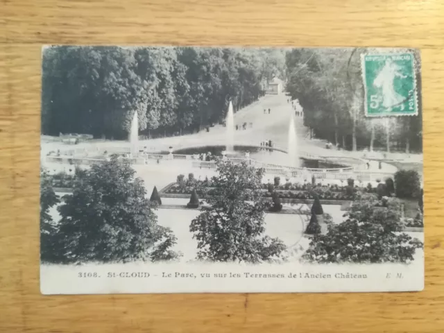 CPA Ancienne - Saint Cloud - Parc vu de la terrasse de l'ancien château
