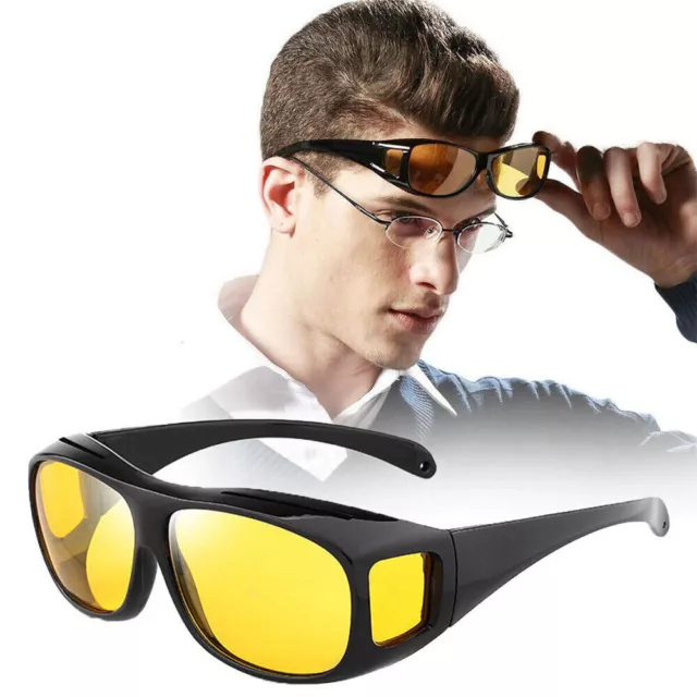 Night Driving Glasses HD Anti Glare Vision Polarized Yellow Lens Tinted Adult