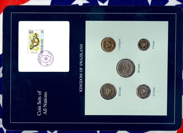 Coin Sets of All Nations Swaziland 1979-1986 UNC 1 Lilangeni 1986
