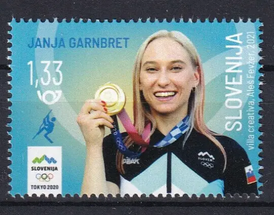 Slovenia 2021,Sport,Gold Olympic Medal Tokyo,Games,,Janja Garnbret,Climbing,Mnh