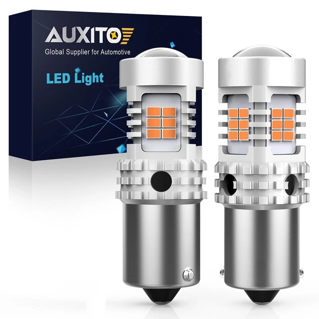 AUXITO BA15S 1156 7506 Amber LED Turn Signal Light Bulb for Honda Civic 02-05
