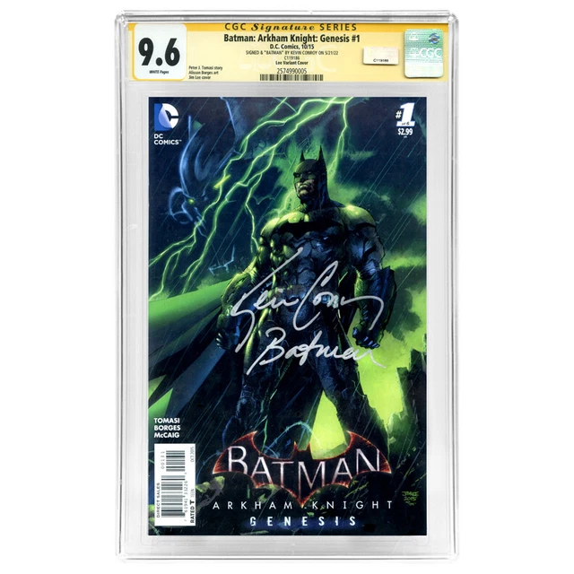 Kevin Conroy Autographed Batman Arkham Knight Genesis #1 Jim Lee Var CGC SS 9.6