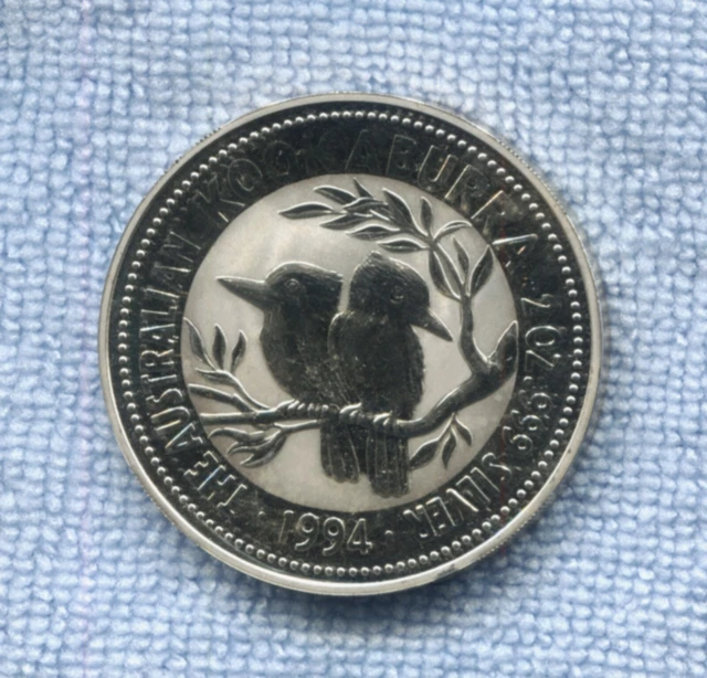 1994 $2 Kookaburra  2 oz Silver Coin AUSTRALIA 2oz G-522
