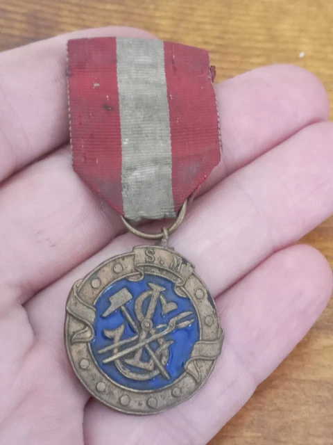 Médaille Ancienne Crédit Mutuel - Raiffeisen 1818-1888 En Bronze Plaqué Or + Boîte - XIXème Siècle