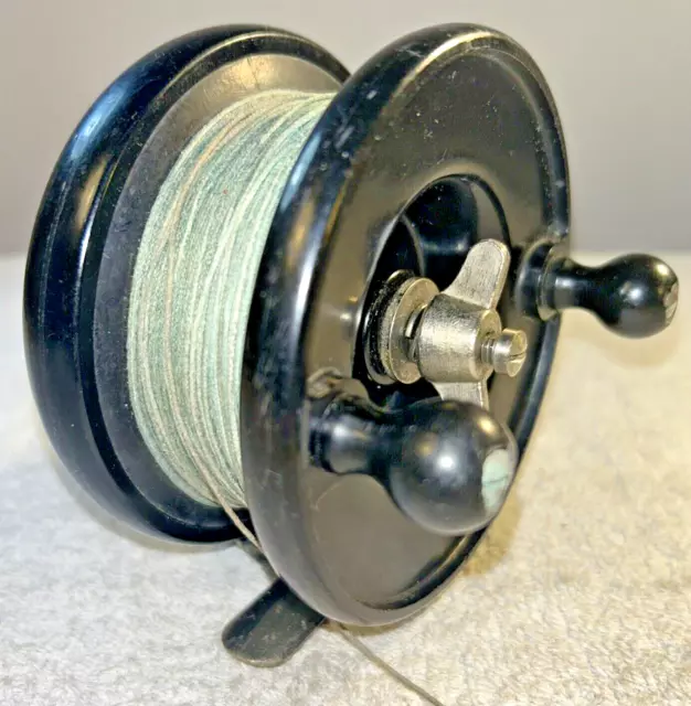 Bakelite Trotting Reel ALLCOCK AERIALITE 4” Dia X 2 1/4” Wide