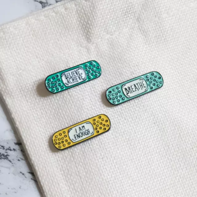 Self Care Self Love Bandage Pin Badge | Self Love Club Mental Health Badge