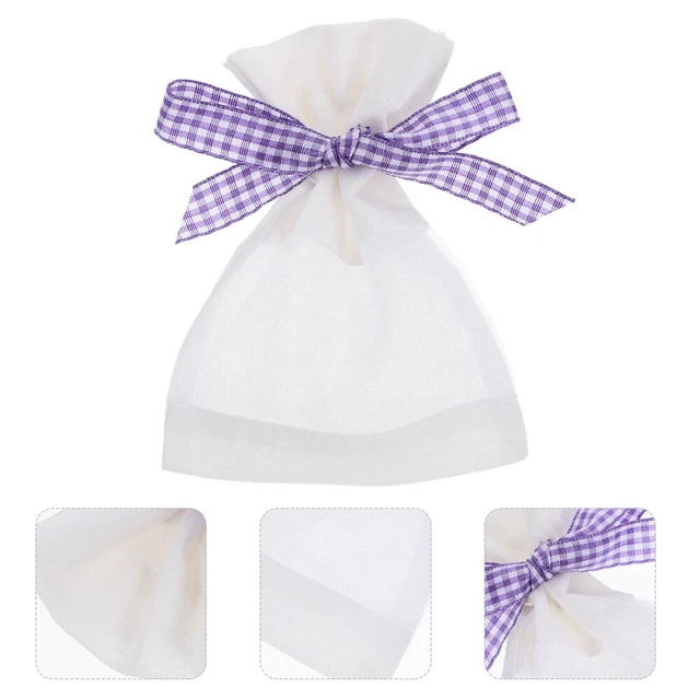 20 Sachets Vides En Organza Lavande – Pour Pot-pourri, Bijoux, Cadeaux – Taille 15,5x7,5cm, Couleur Violet Foncé/clair - 5