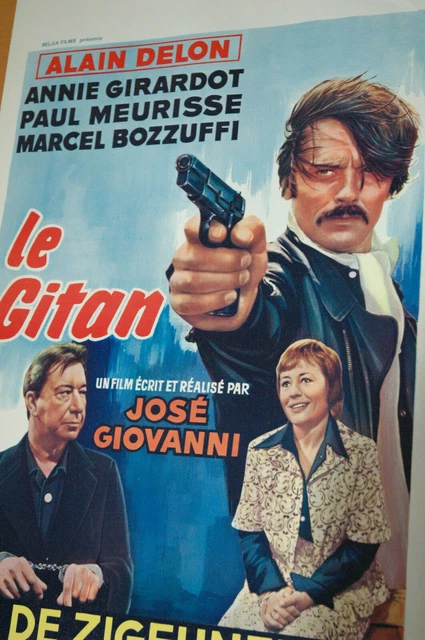 ALAIN DELON ANNIE GIRARDOT LE GITAN 1975 Poster Originale Belgio Colore 