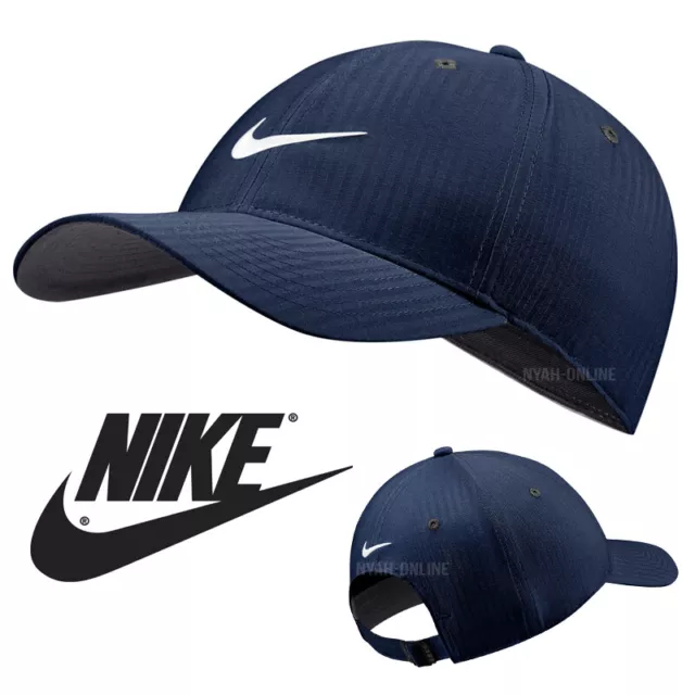 NEW NIKE SWOOSH BASEBALL CAP *BLACK* PLAIN DRI FIT GOLF LEGACY FITTED PEAK  HAT $48.18 - PicClick