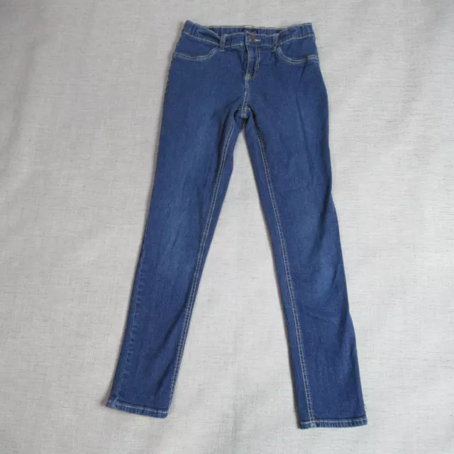 Childrens Place Jeggings Jeans Girls Size 14 Blue Denim Adjustable Waist Stretch