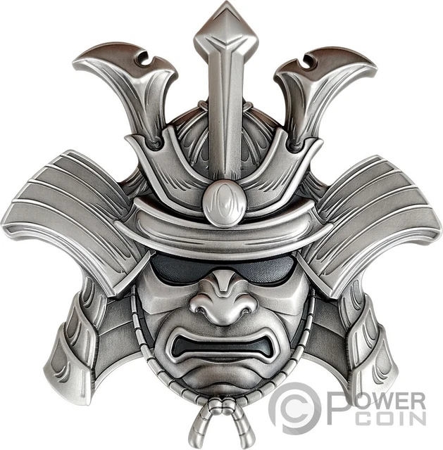SAMURAI HELMET 10 Oz Silver Coin 10$ Solomon Islands 2024