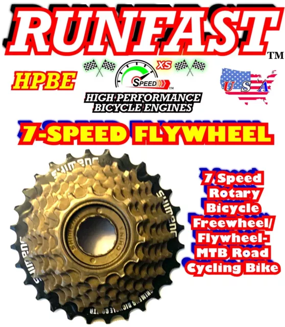 7 Speed Rotary Bicycle Freewheel/Flywheel-MTB Road Cycling Bike