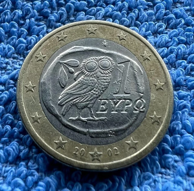 1 Euro Münze Eule Mit S Im Stern 1 EURO MÜNZE Eule Griechenland Fehlprägung S im Stern EUR 4.800,00