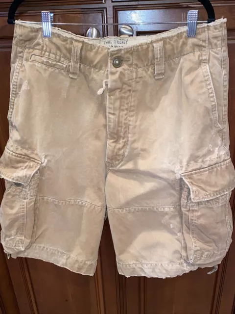 SHORT CARGO VINTAGE homme Abercrombie Fitch 32 serg 7 poches AF
