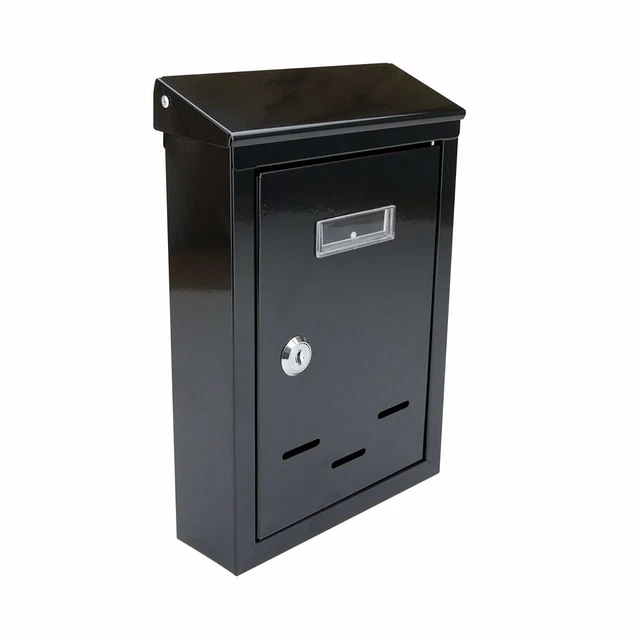 Rst Black Mail Letter Box 265 x 180 x 50mm SAPW117