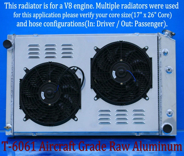 3Row Radiator&Shroud+Fan For 1973-1980 Chevy C10 C20 C30 K10 K20 Pickup Suburban