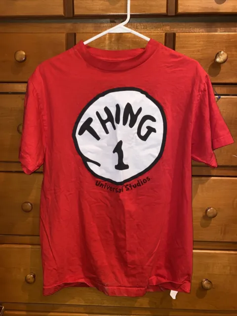 Thing 1 Universal Studios T Shirt Red Size Mens Medium (y3)