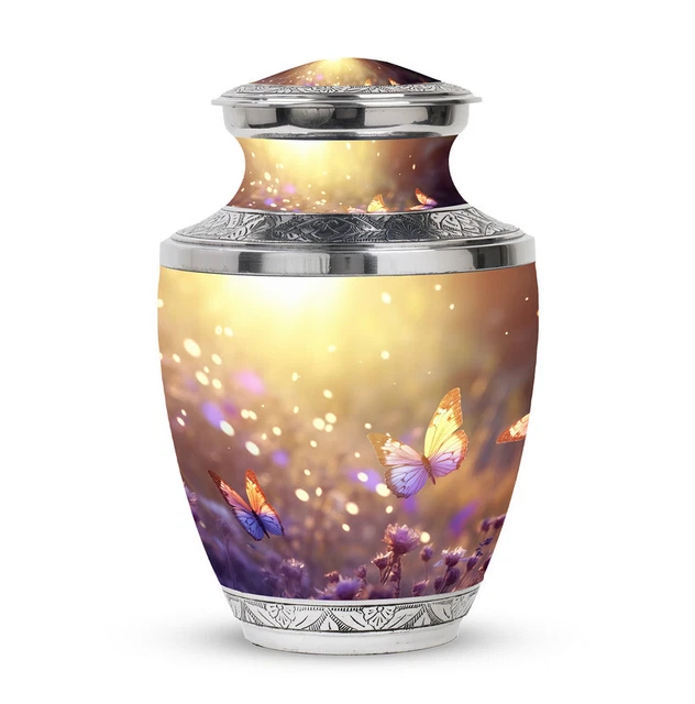 Cremation Urns For Burial Butterflies Fly In A Sunset Meadow (3 Inch) Pack Of 1