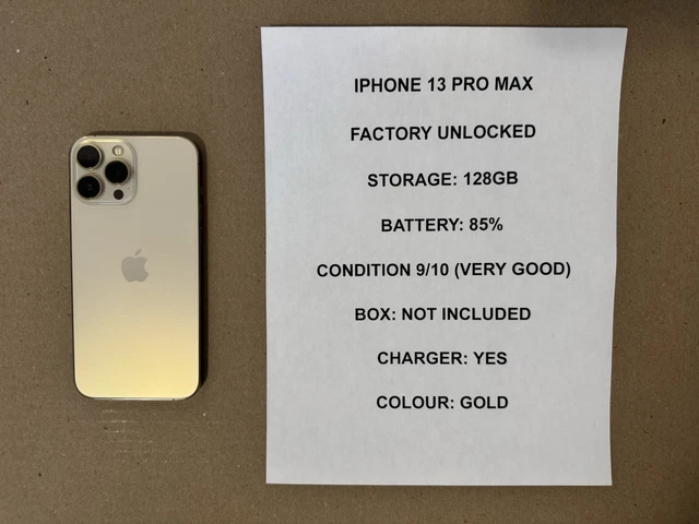 APPLE IPHONE 13 Pro Max 128GB GOLD - Very Good Condition