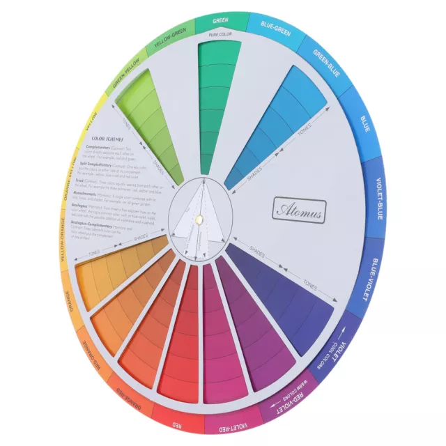 Ruota colori per artisti: miscelazione colori RGB, trucco, abbigliamento, pigmenti.-MF