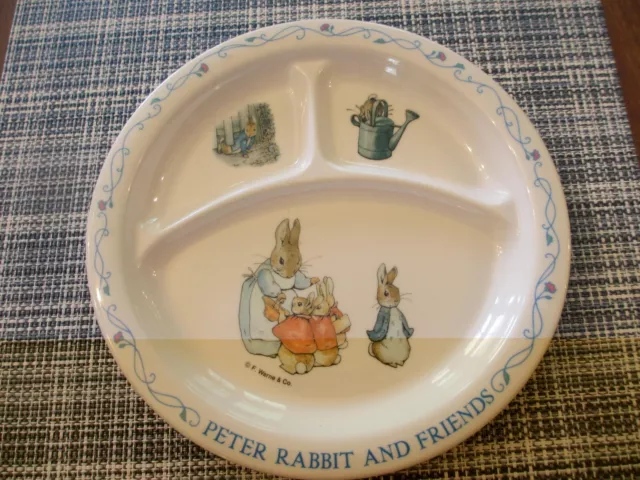 Peter Rabbit & Friends Divided Plate, Children's, Eden, F. Warne & C0., Melamine