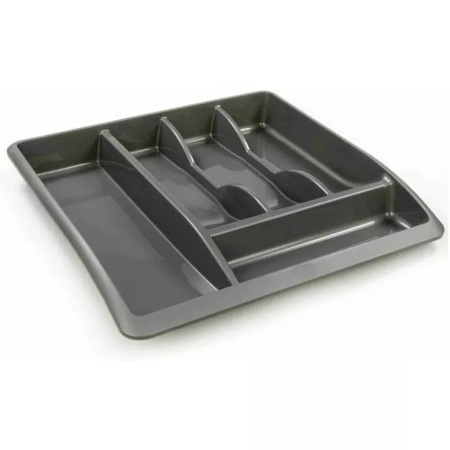 ADDIS Kunststoff Küchenschublade Organizer Besteck Tablett Halter Gestell Utensil Metallic