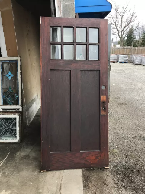 MAR 294 Oak beveled glass entrance door 35 7/8”by 79
