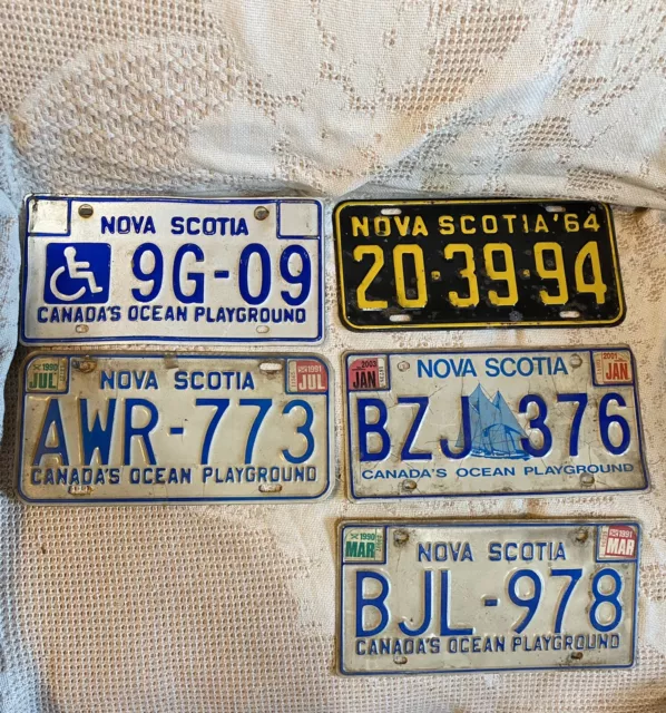 Nova Scotia Maritime license Plate bluenose Canada Province Sailboat