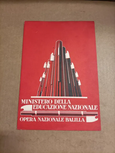 Pagella - Op. Naz. Balilla - Ministero Educazione Nazionale 1931 1932