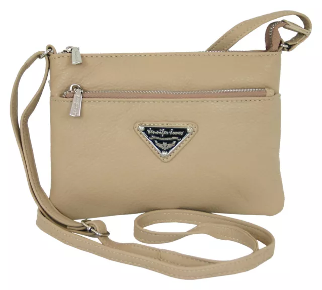 Petit Femmes Cuir Véritable Sac à Bandoulière Sac Femmes en Beige