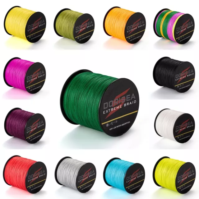 DORISEA pro 100m-2000m PE Dyneema Extreme Braided Fishing Line 6lbs-300lbs UK