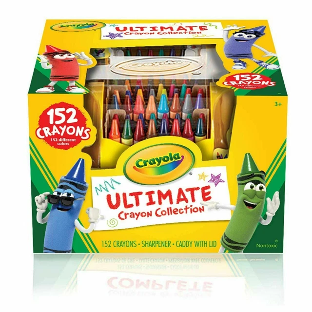 Crayola Ultimate Crayon Collection – 152 Crayons Avec Métalliques Et Pailletés – Étui à 4 Faces