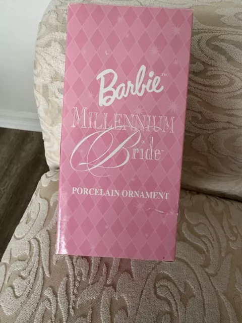 2000 BARBIE MILLENNIUM BRIDE Avon Porcelain Keepsake Doll Ornament Vintage - NEW