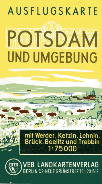 Ausflugskarte Potsdam und Umgebung mit Werder, Ketzin, Lehnin, Brück, Beelitz un