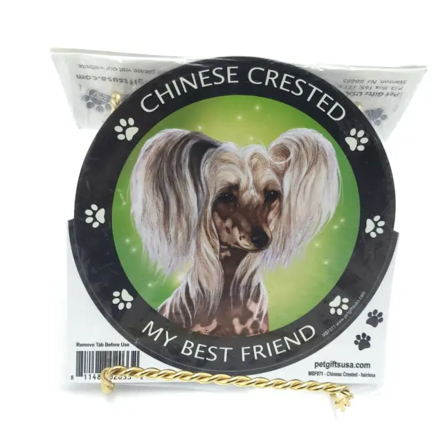 Chinese Crested My Best Friend Dog Magnet -Car-Truck-Mailbox-Fridge 5.5 inch Dia