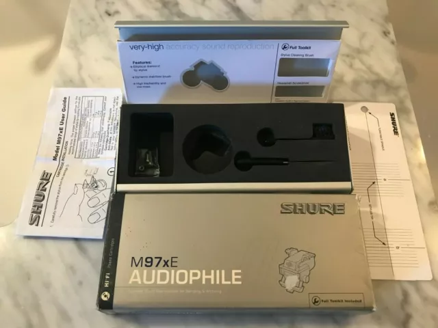 Shure M97X M97Xe Cartridge & Genuine Shure N97Xe Stylus In Metal Display Case 2