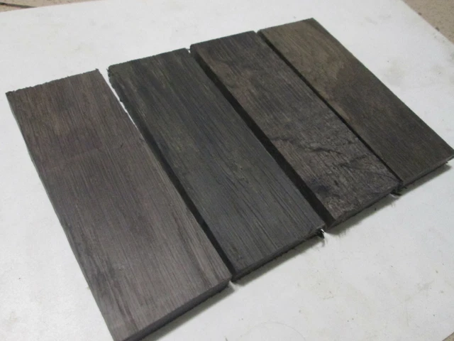 4pcs lot Bog Oak morta wood Woodturning/ (50*12*135mm) 1000-5800 Years Old