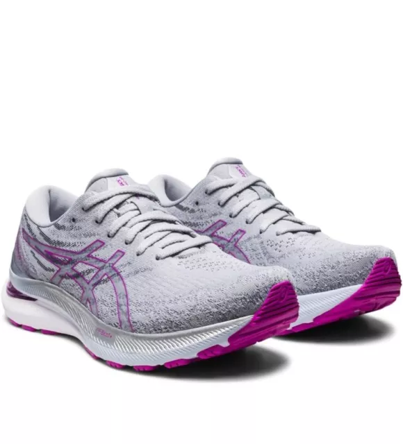 ASICS Women's Wide D width Gel-Kayano 29 Running Shoes Grey/Orchid Size 10 D3