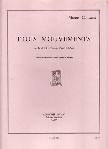 Trois mouvements pour cornet si b ou trompette ut ou si b et piano
